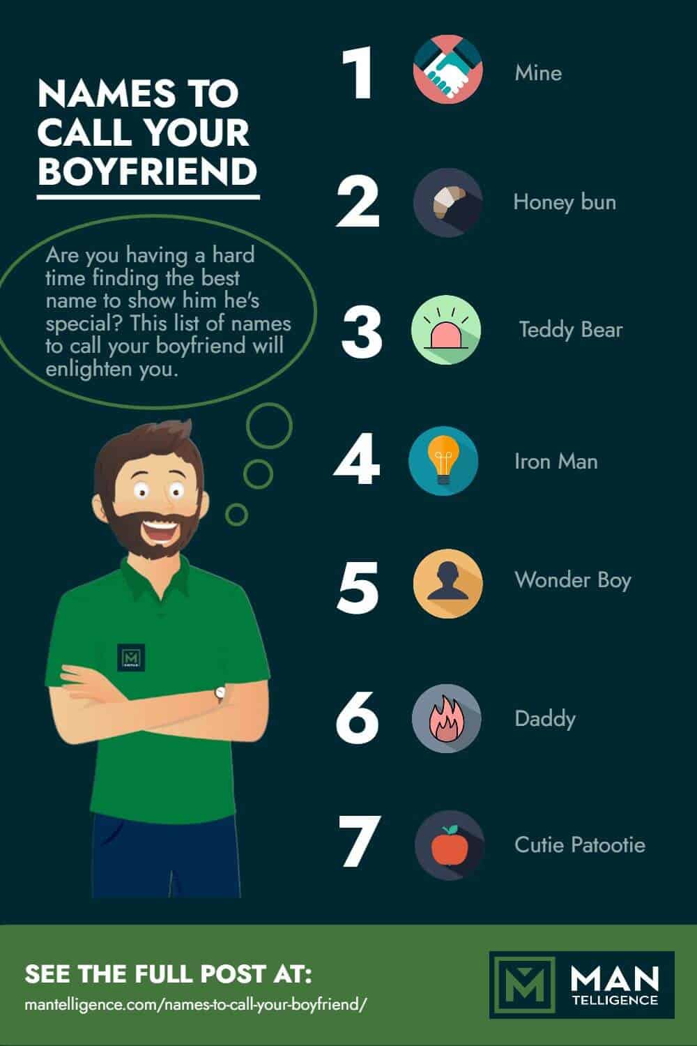 names to call your boyfriend - infographic