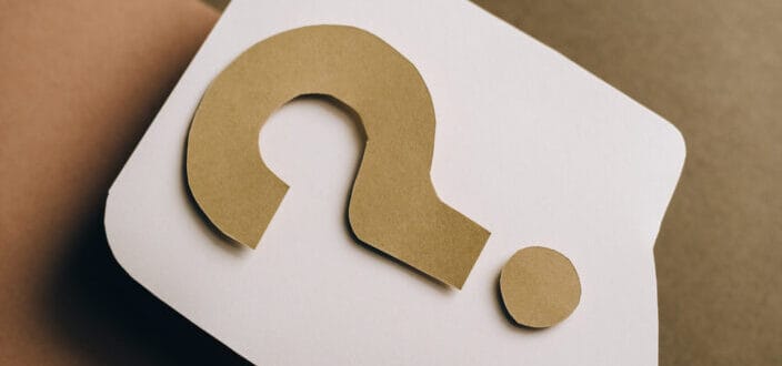 Question mark cardboard cut out