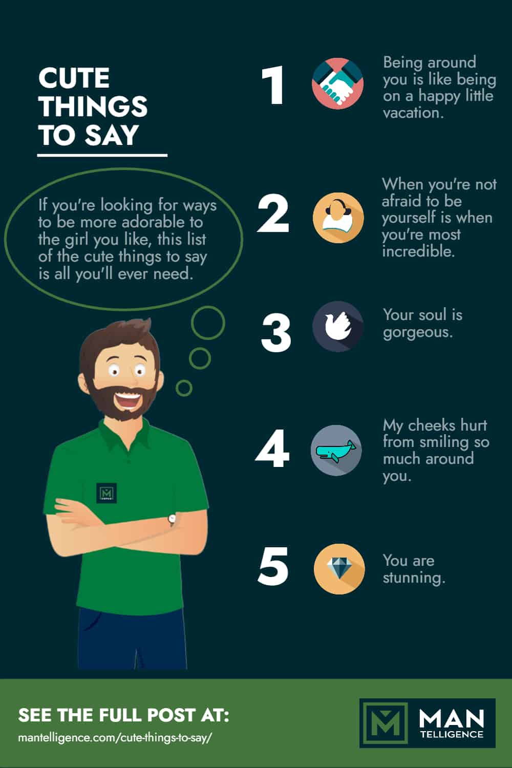 Infographic - Cute things to say
