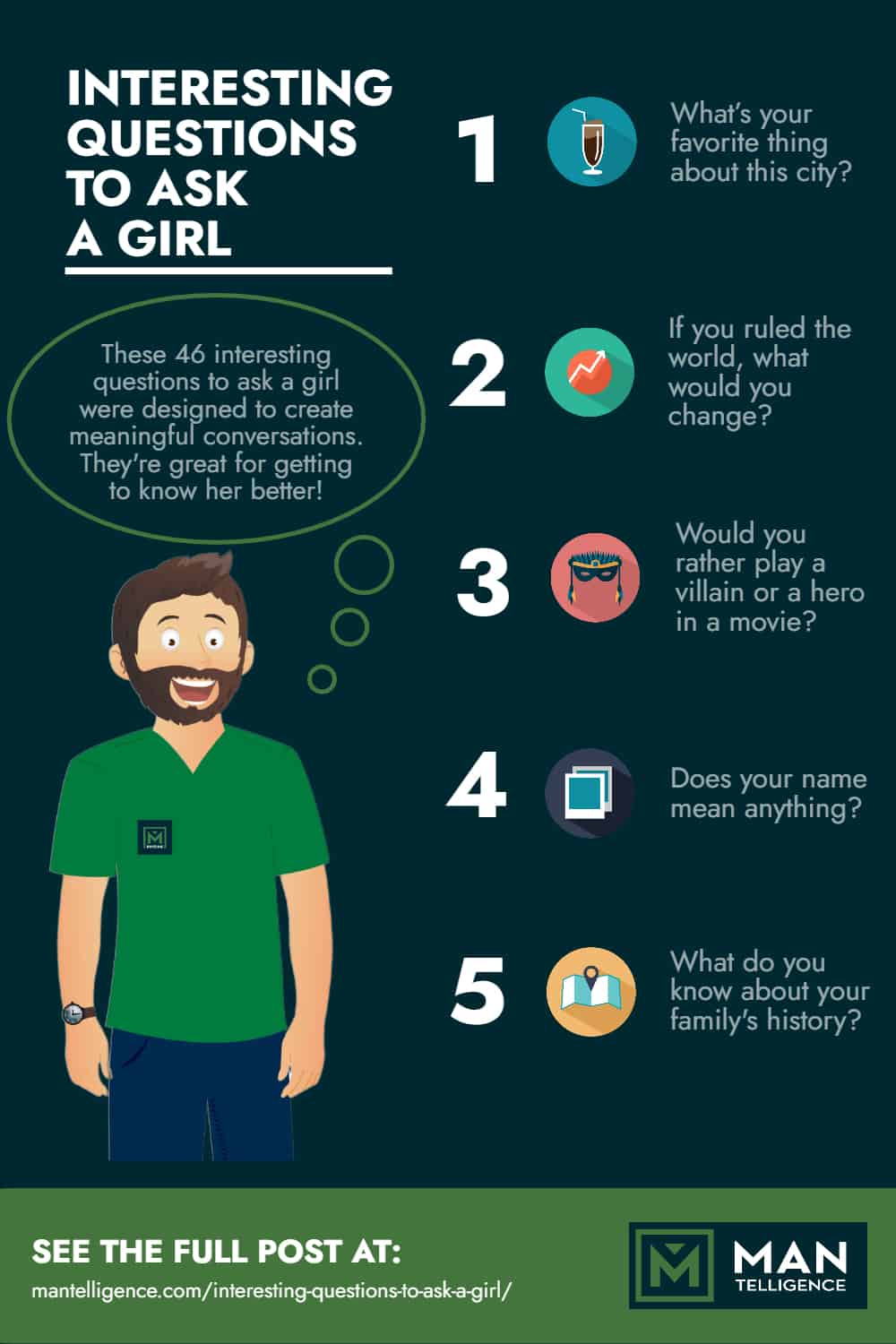 Interesting Questions To Ask A Girl - Infographic
