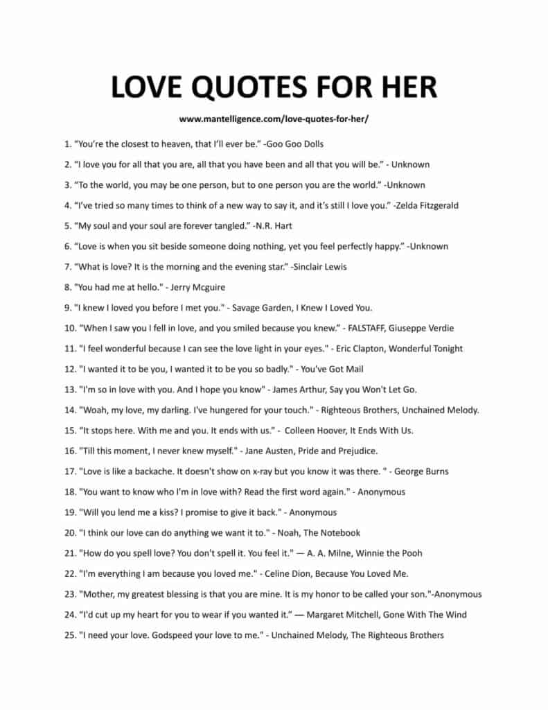 45 Best Love Quotes For Her - Impress Her With Deep Loving Messages