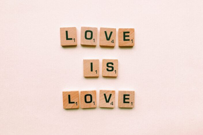 Love is love lettered dice