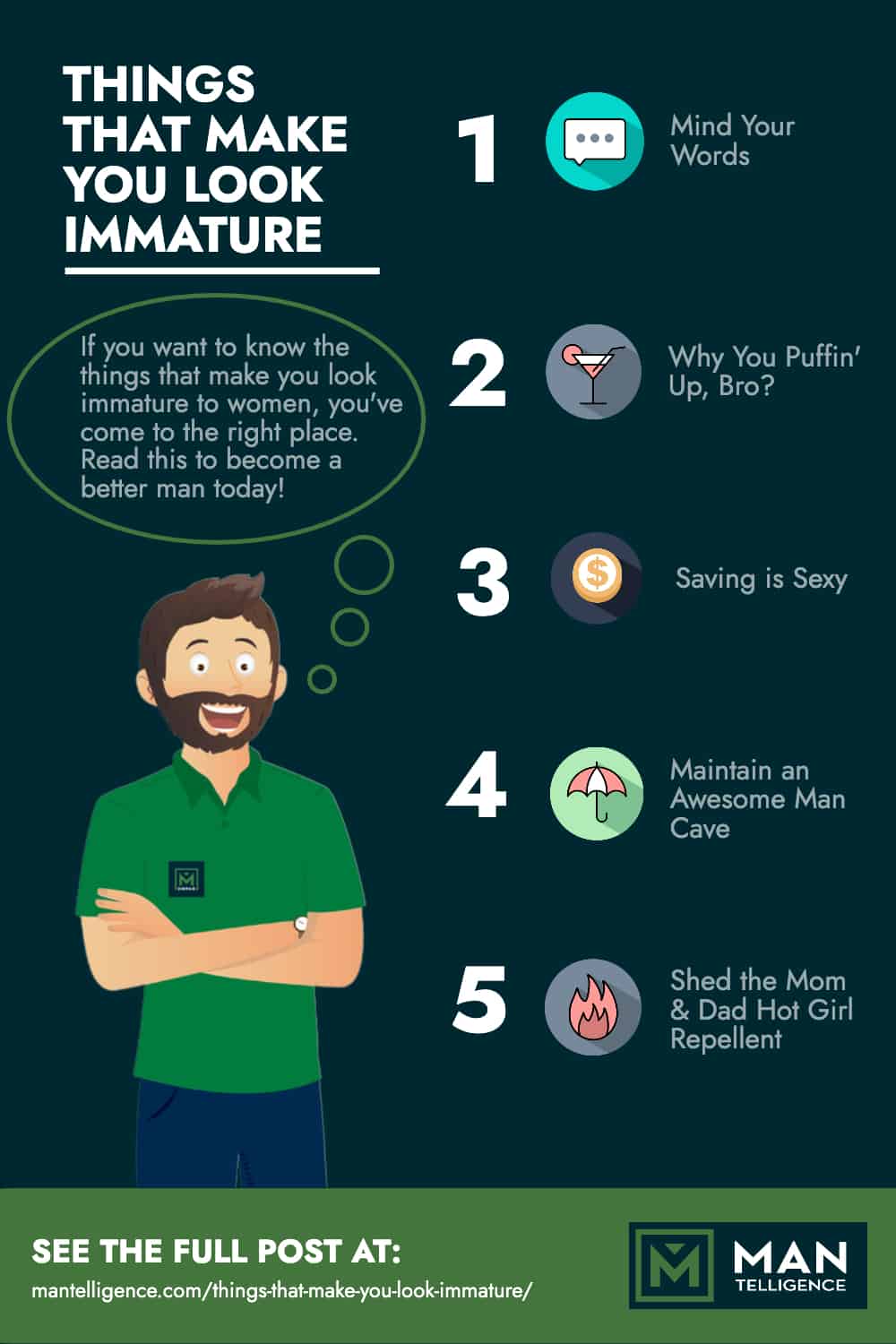 Things That Make You Look Immature - Infographic