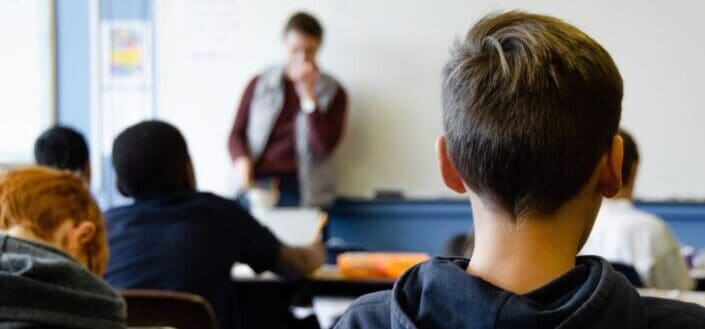 kids attending a class