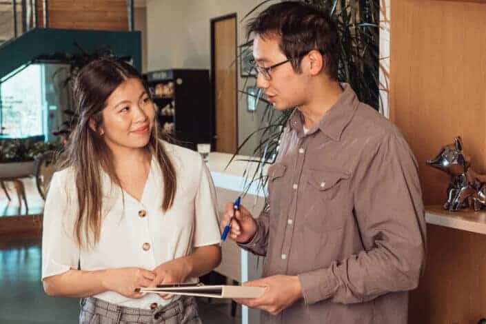 couple picking at the menu