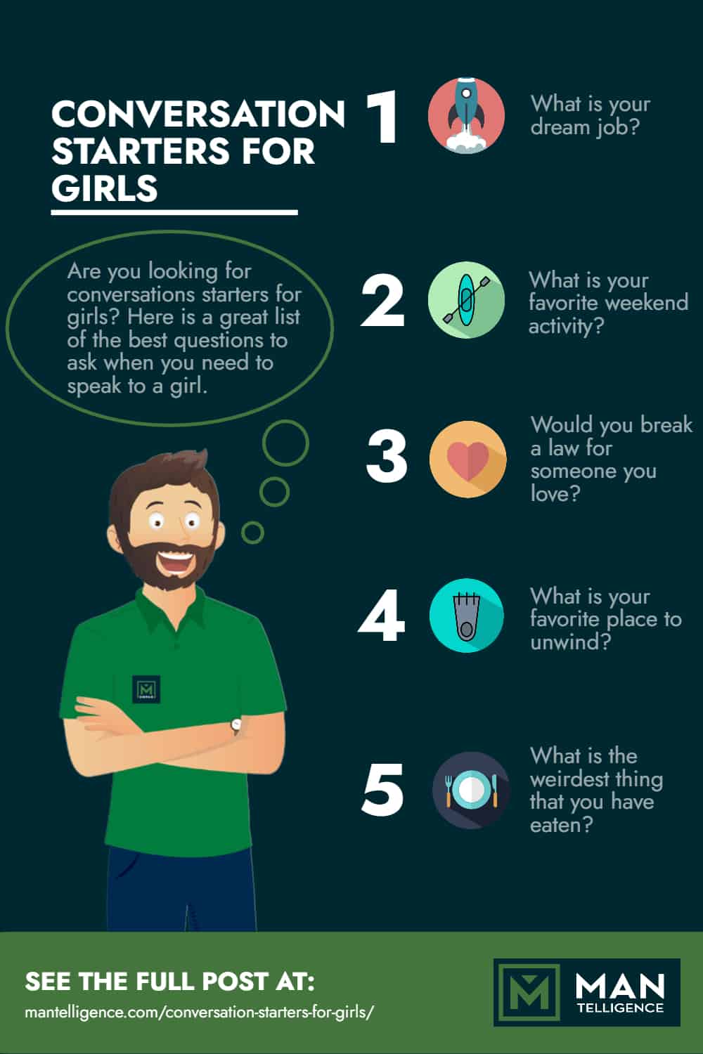 Conversation Starters For Girls - Infographic