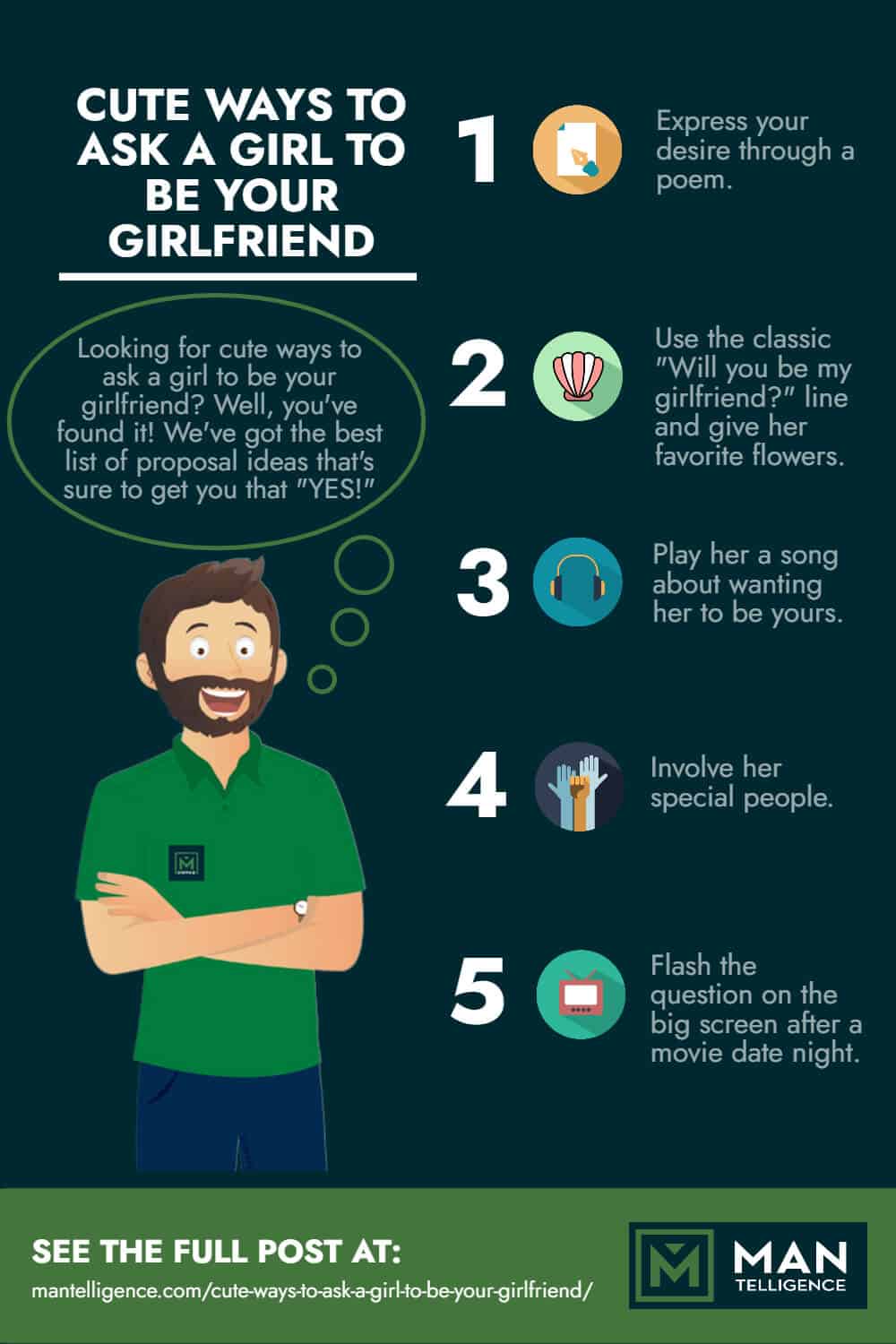 Cute Ways To Ask A Girl To Be Your Girlfriend - infographic