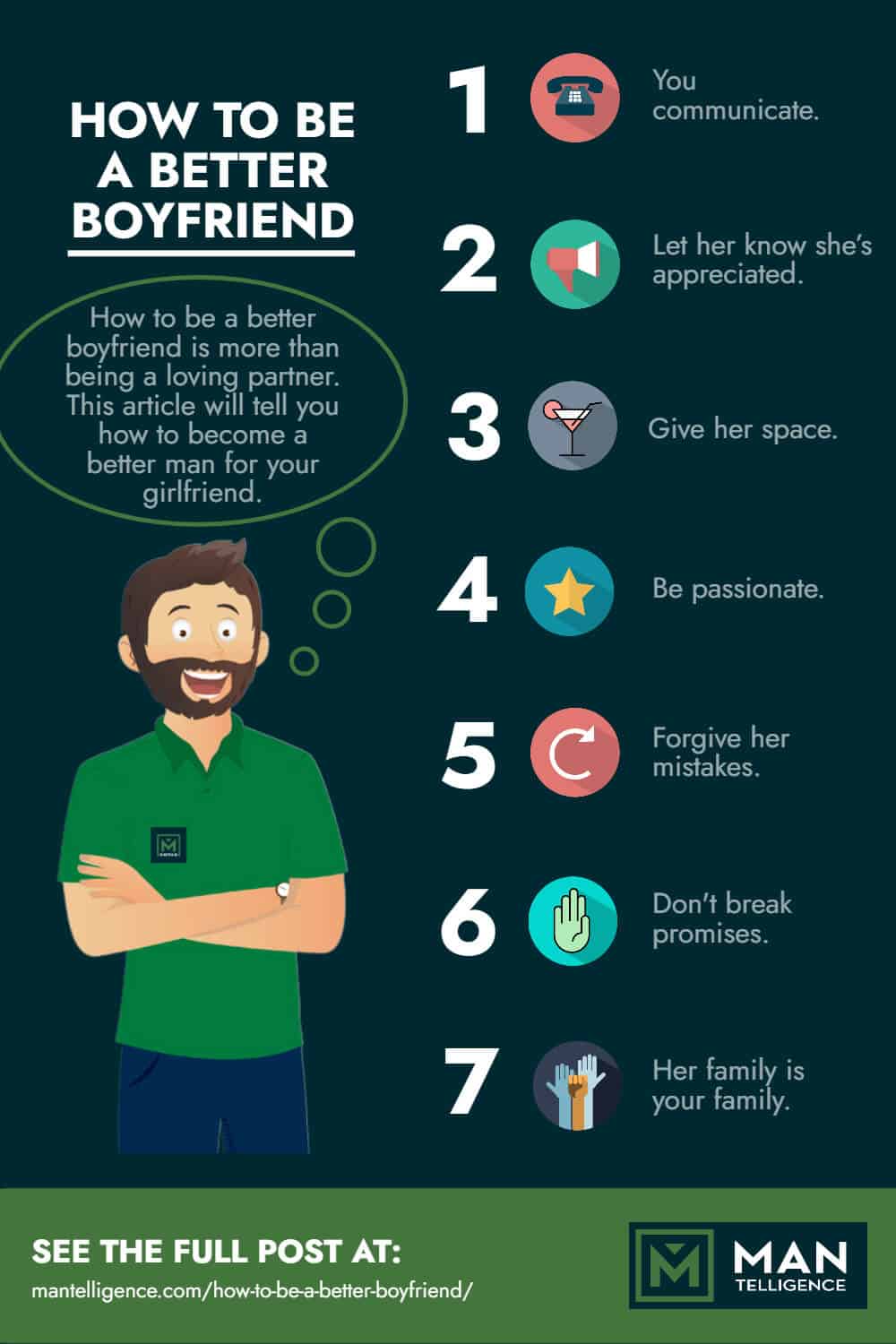 How To Be A Better Boyfriend - infographic