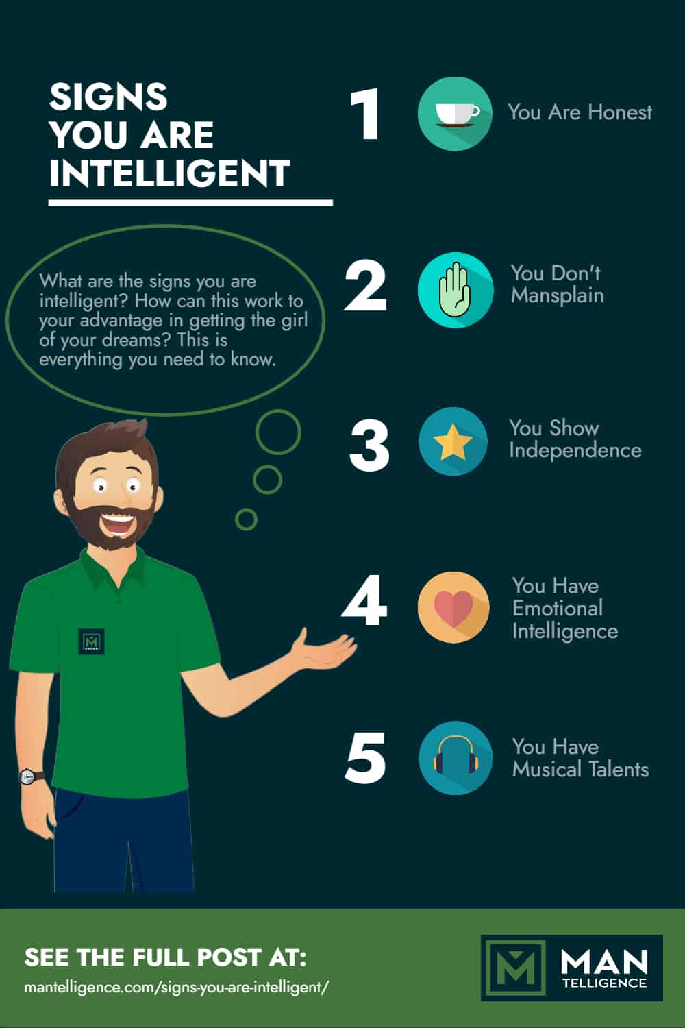 signs you are intelligent - infographic