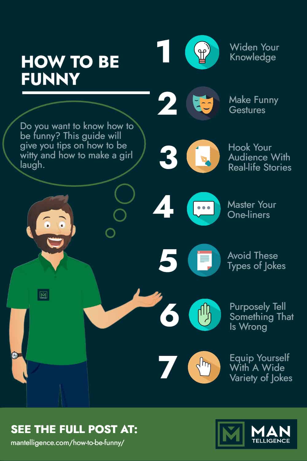 How To Be Funny - Infographic