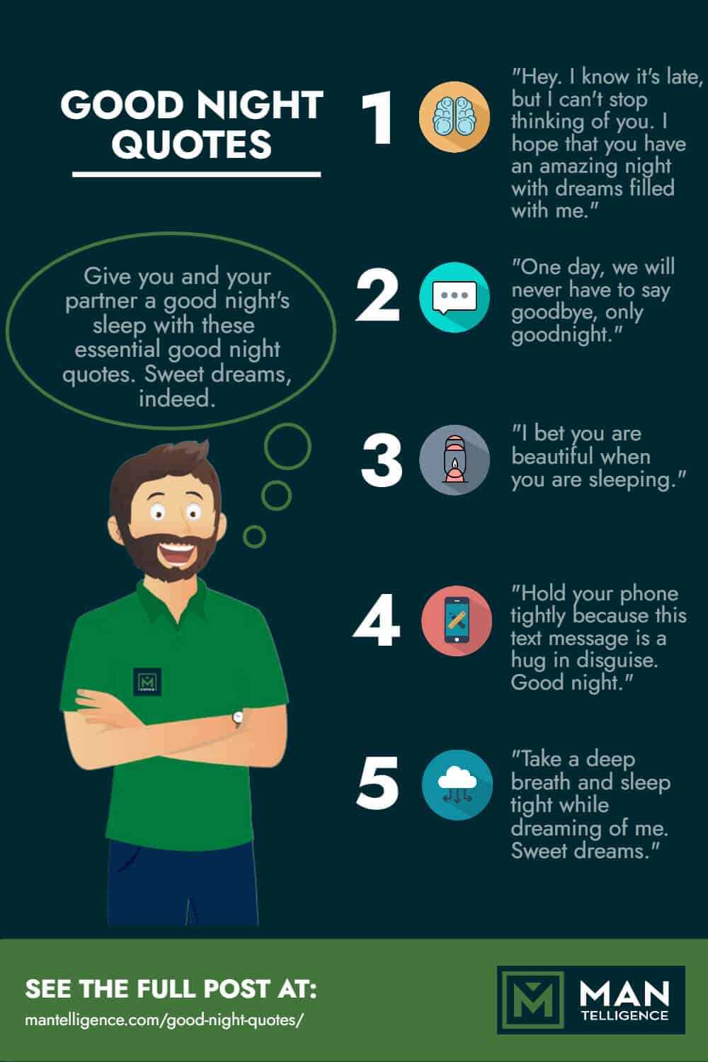 Good Night Quotes - infographic
