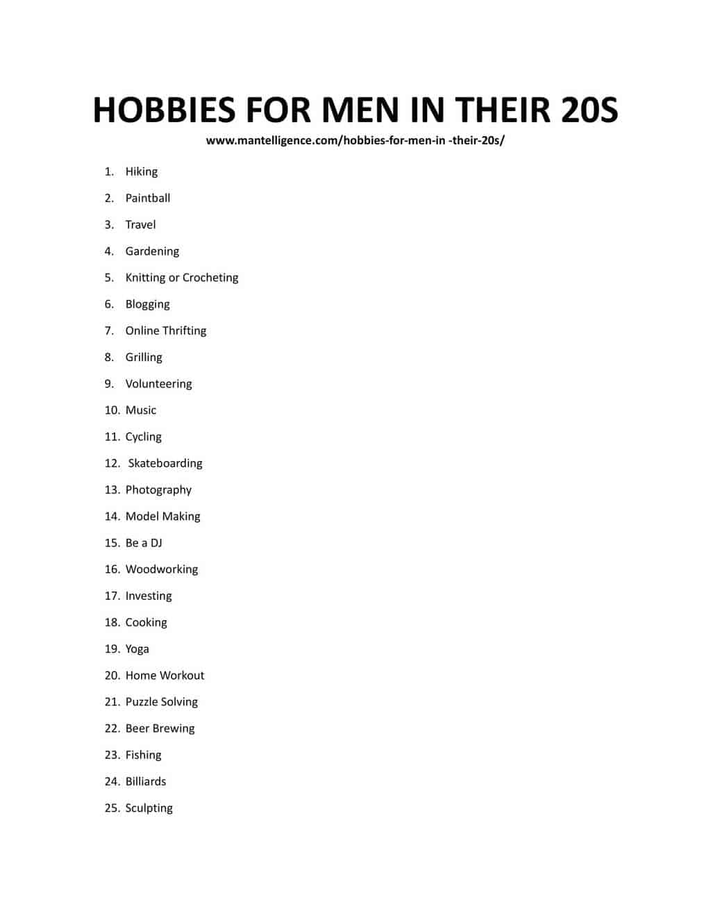 Hobbies for Men in Their 20s, 30s, 40s, and 50s - The Good Men Project