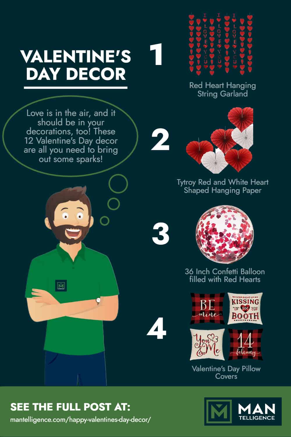 Happy Valentine's Day Decor - Infographic