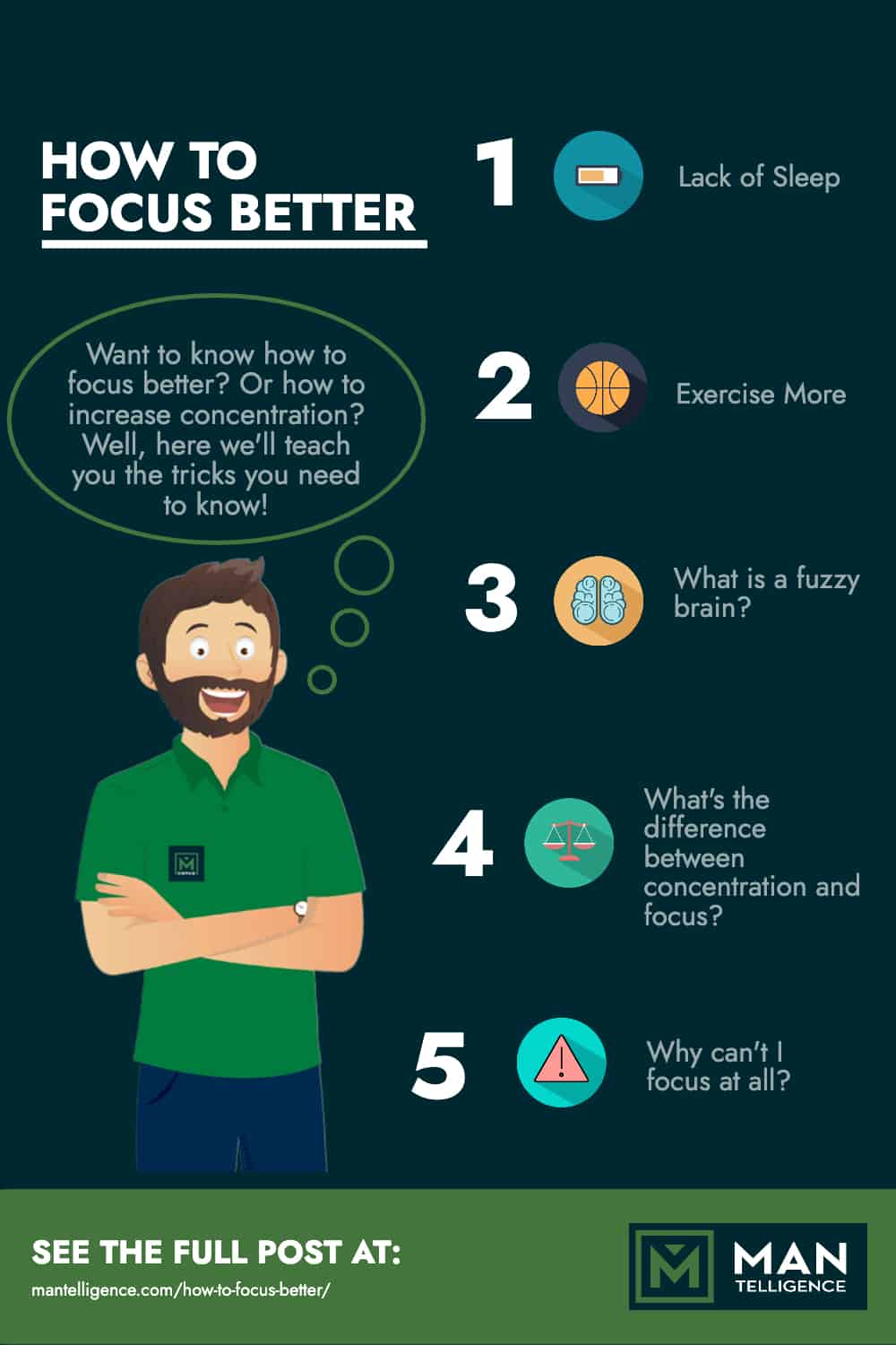 How To Focus Better - Infographic