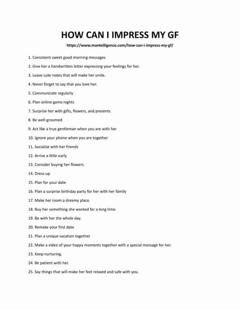 How Can I Impress My GF? 22 Simple Ways To Bring Happiness Now