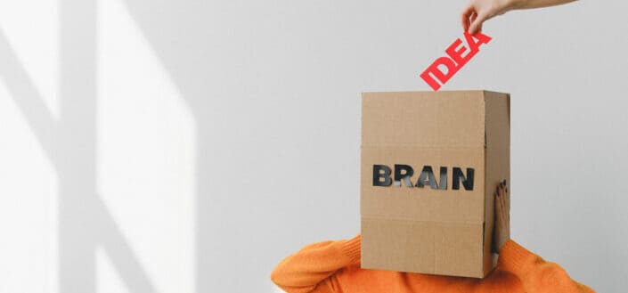 The Word Idea Going In A Box That Says Brain