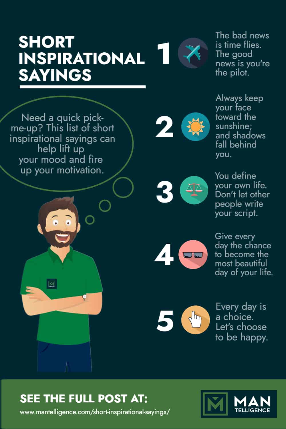 short-inspirational-sayings - Infographic