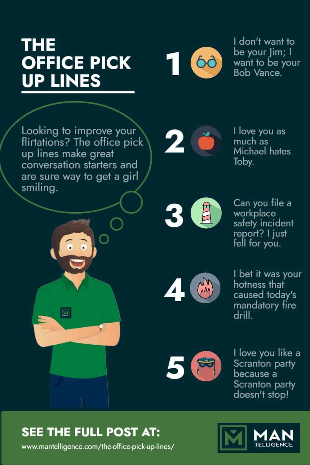 The Office Pick Up Lines - Infographic