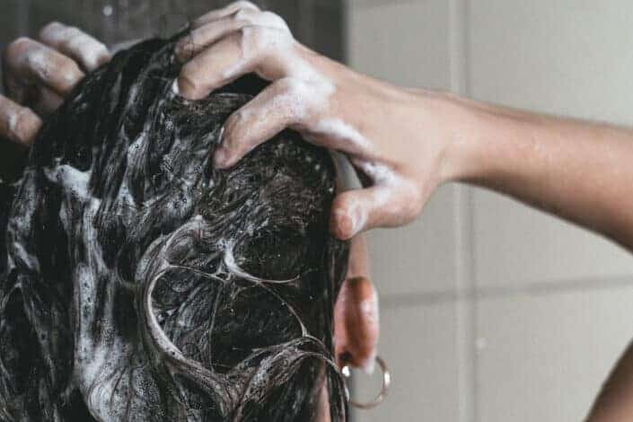 Person Washing Her Hair