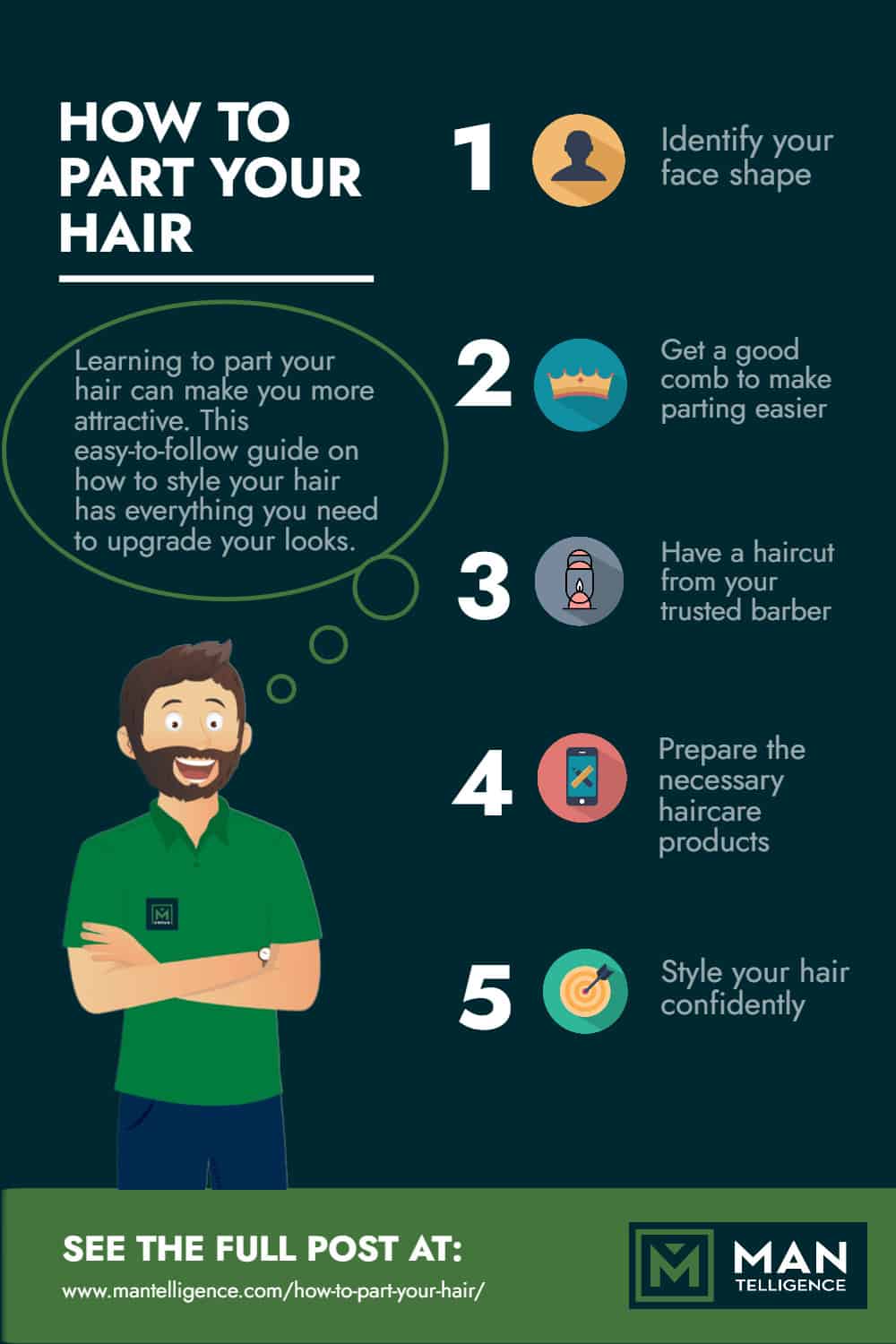How To Part Your Hair - Infographic