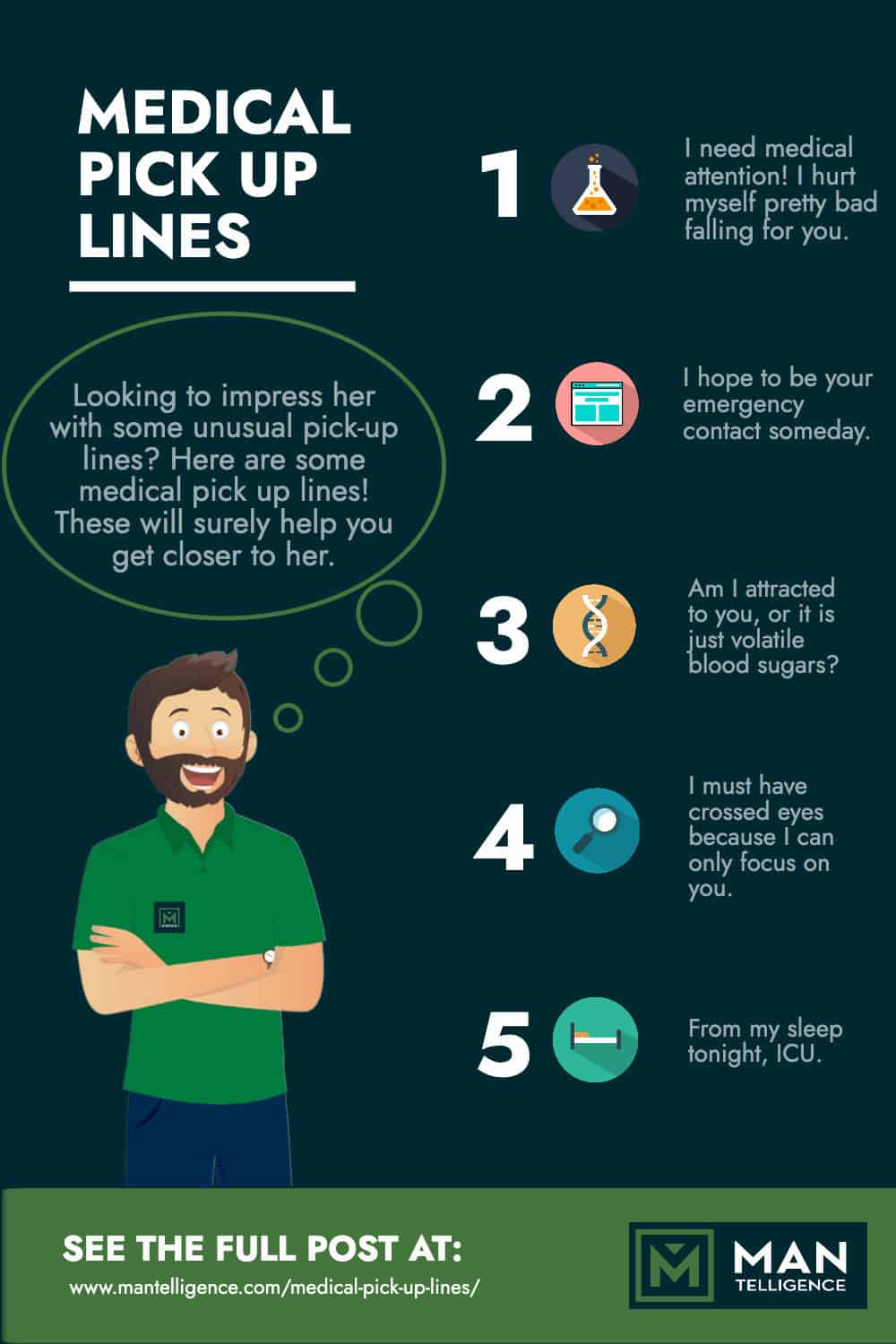 Medical Pick Up Lines - Infographic
