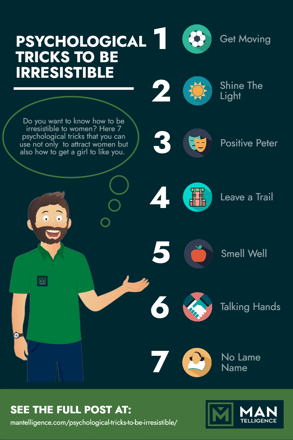 Psykologiske tricks til at være uimodståelige - Infographic