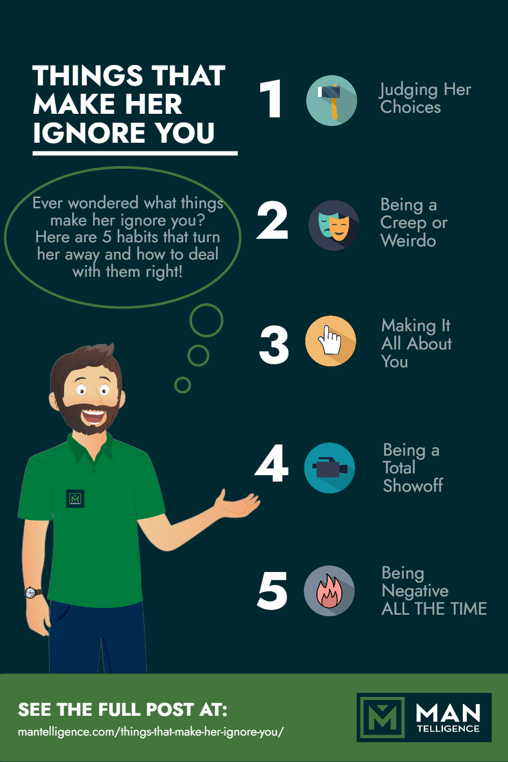 Things That Make Her Ignore You - Infographic