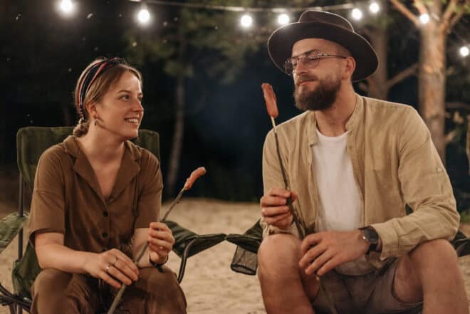 couple enjoying their moment while camping - pua tricks
