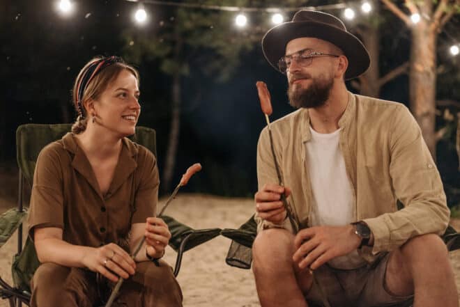 couple enjoying their moment while camping - pua tricks