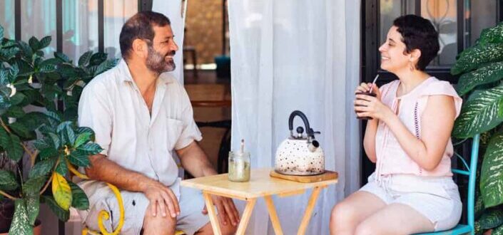 couple having a tea date