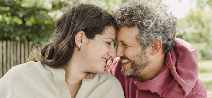 Loving couple having a romantic moment