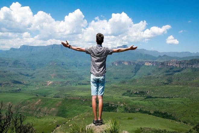 Man Standing on Elevated Surface - Latin Phrases About Life