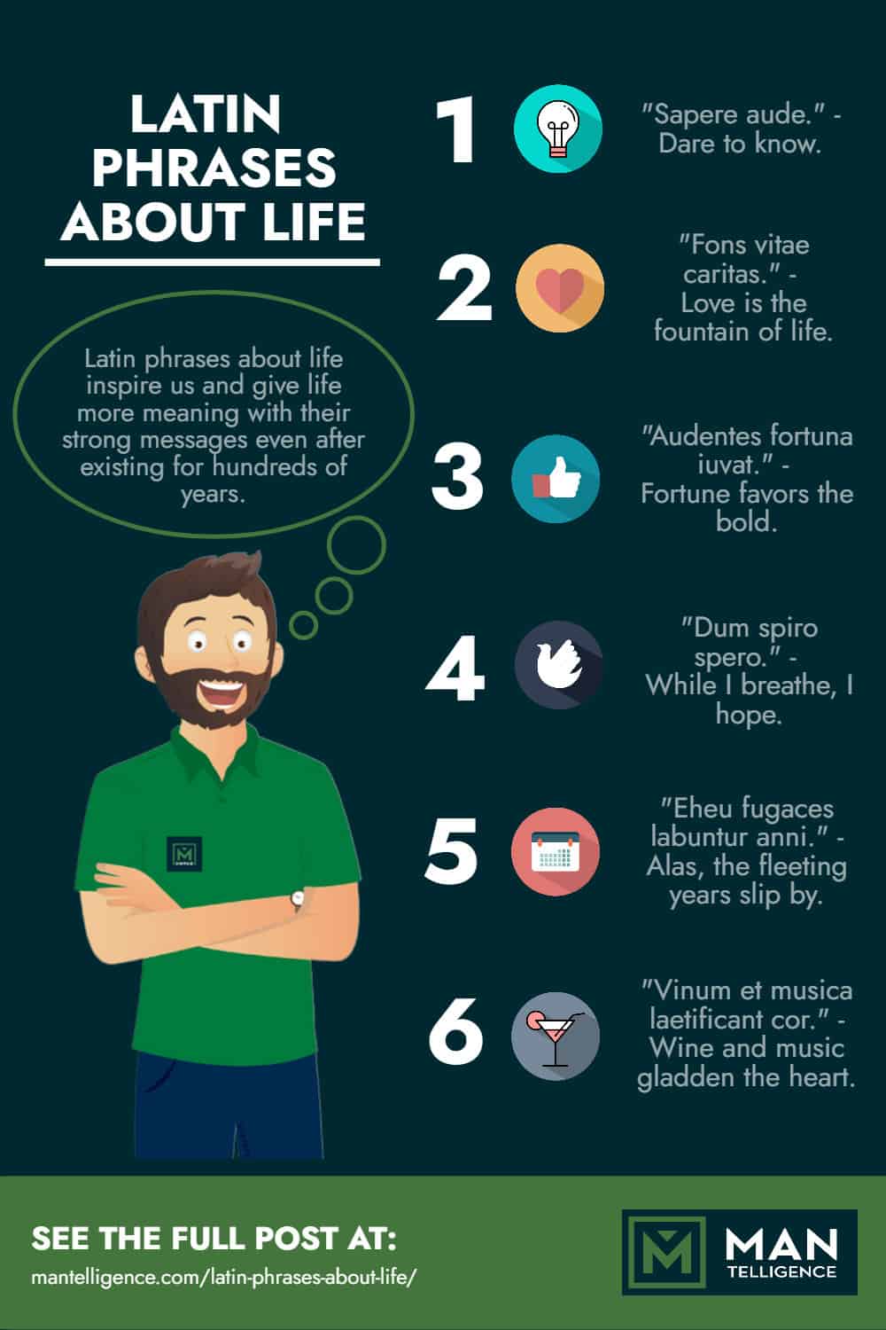 Infographics - Latin Phrases About Life
