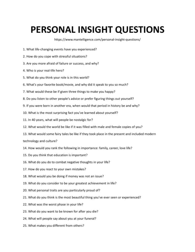 17 Deep Personal Insight Questions The Best Questions To Think About objectives-of-management