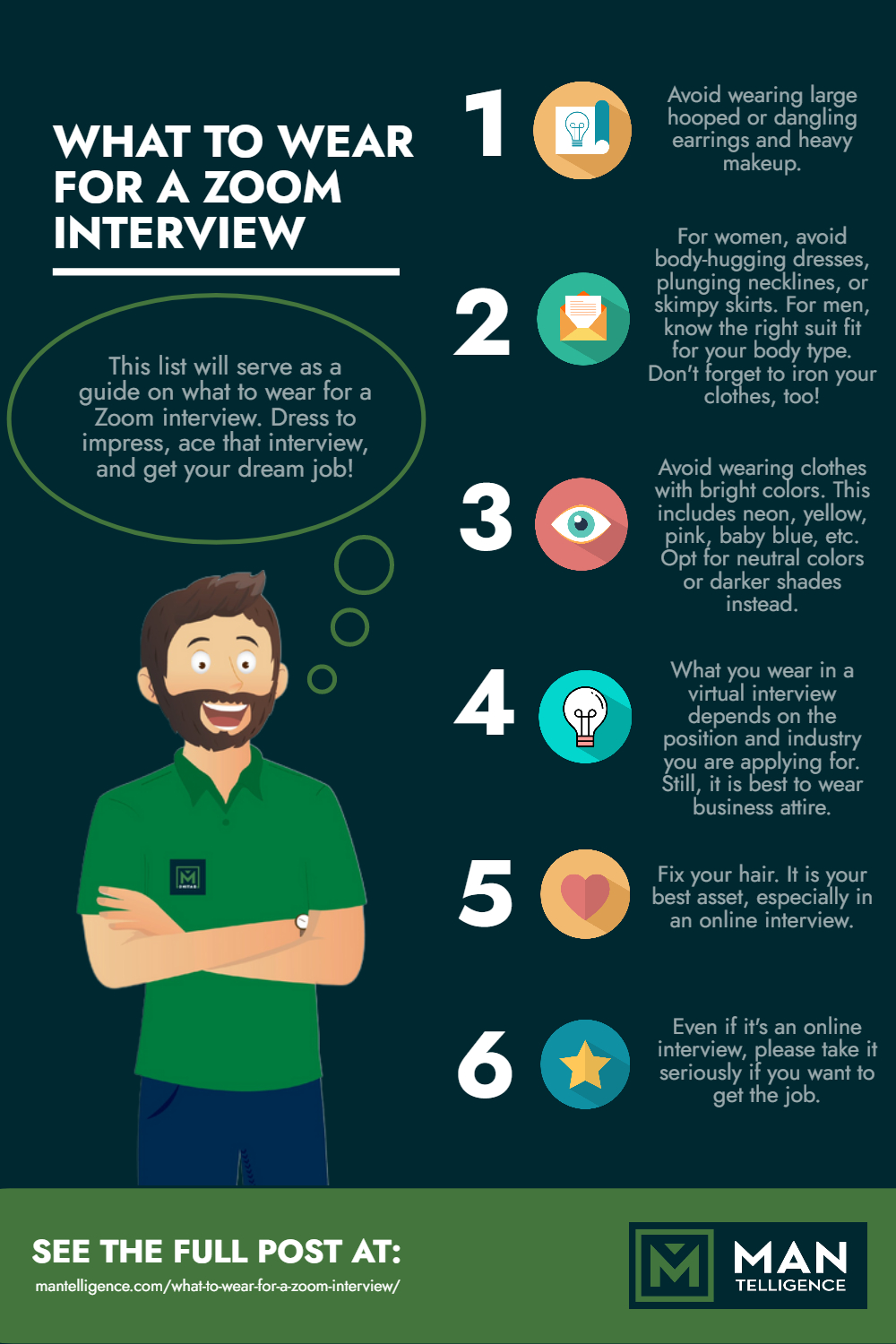 Infographic - What To Wear For Zoom Interview