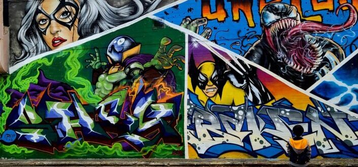 Comic Book Mural