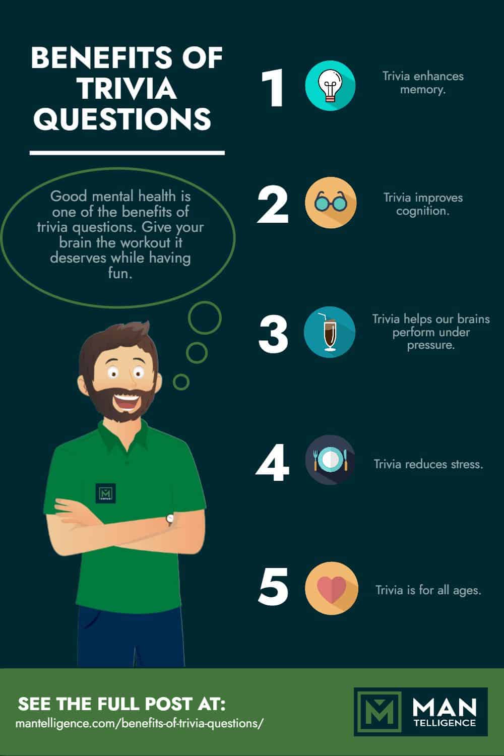 Benefits of trivia questions - Infographic