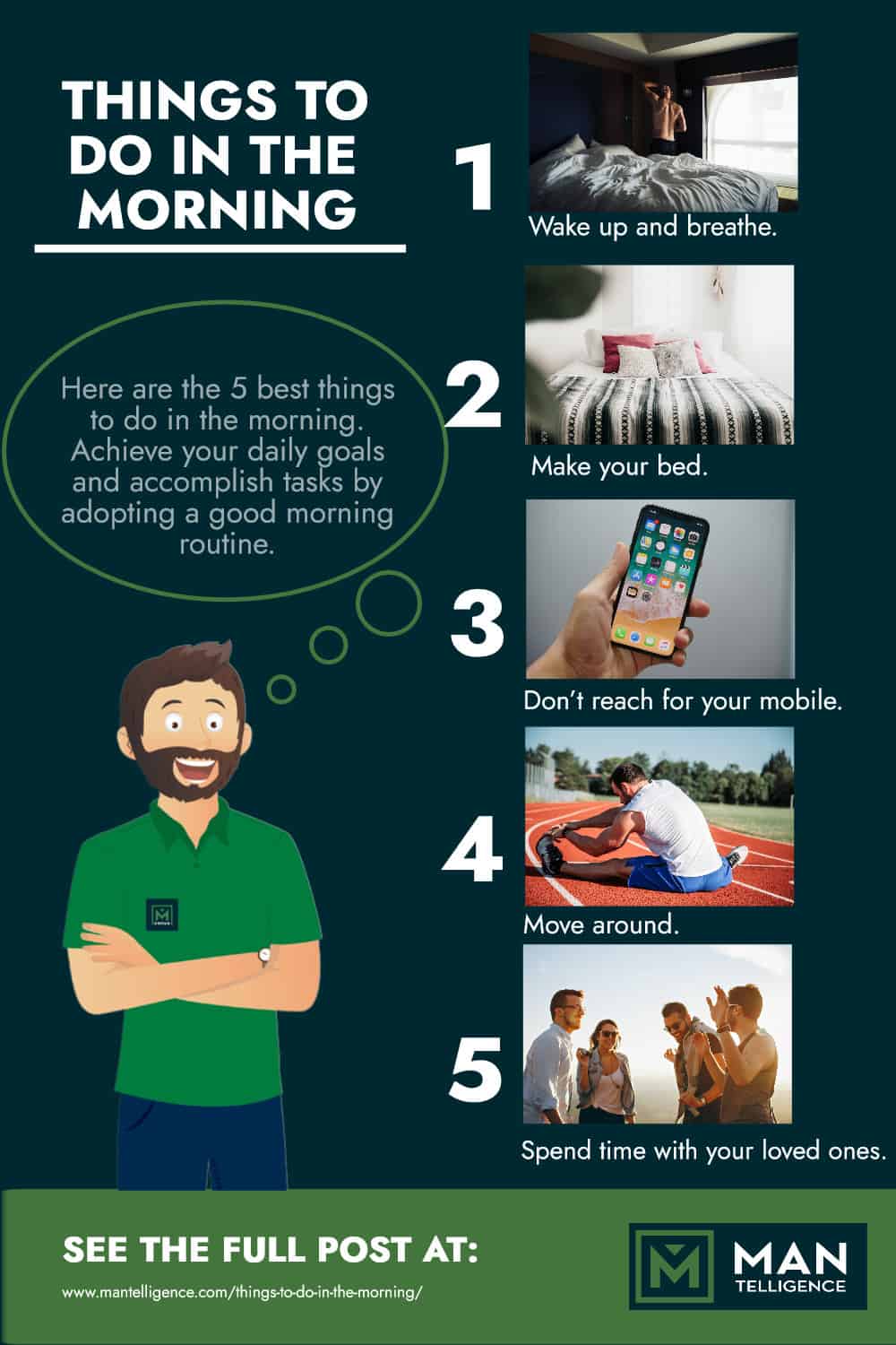 5 najboljih stvari koje možete učiniti ujutro - Infografika
