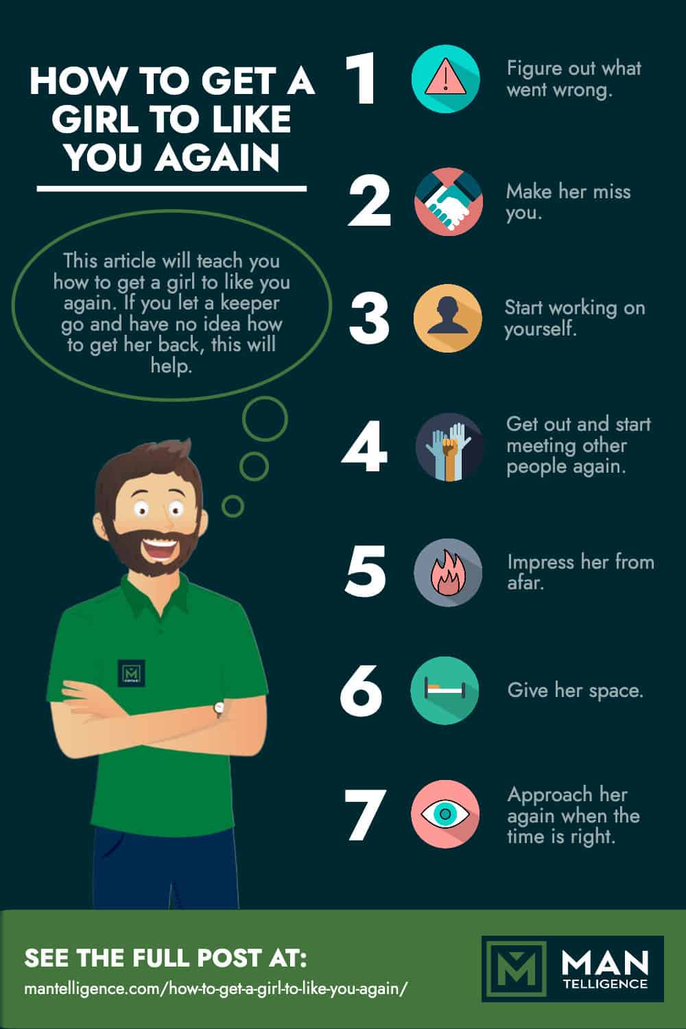 Infographic - How to Get a Girl to Like You Again