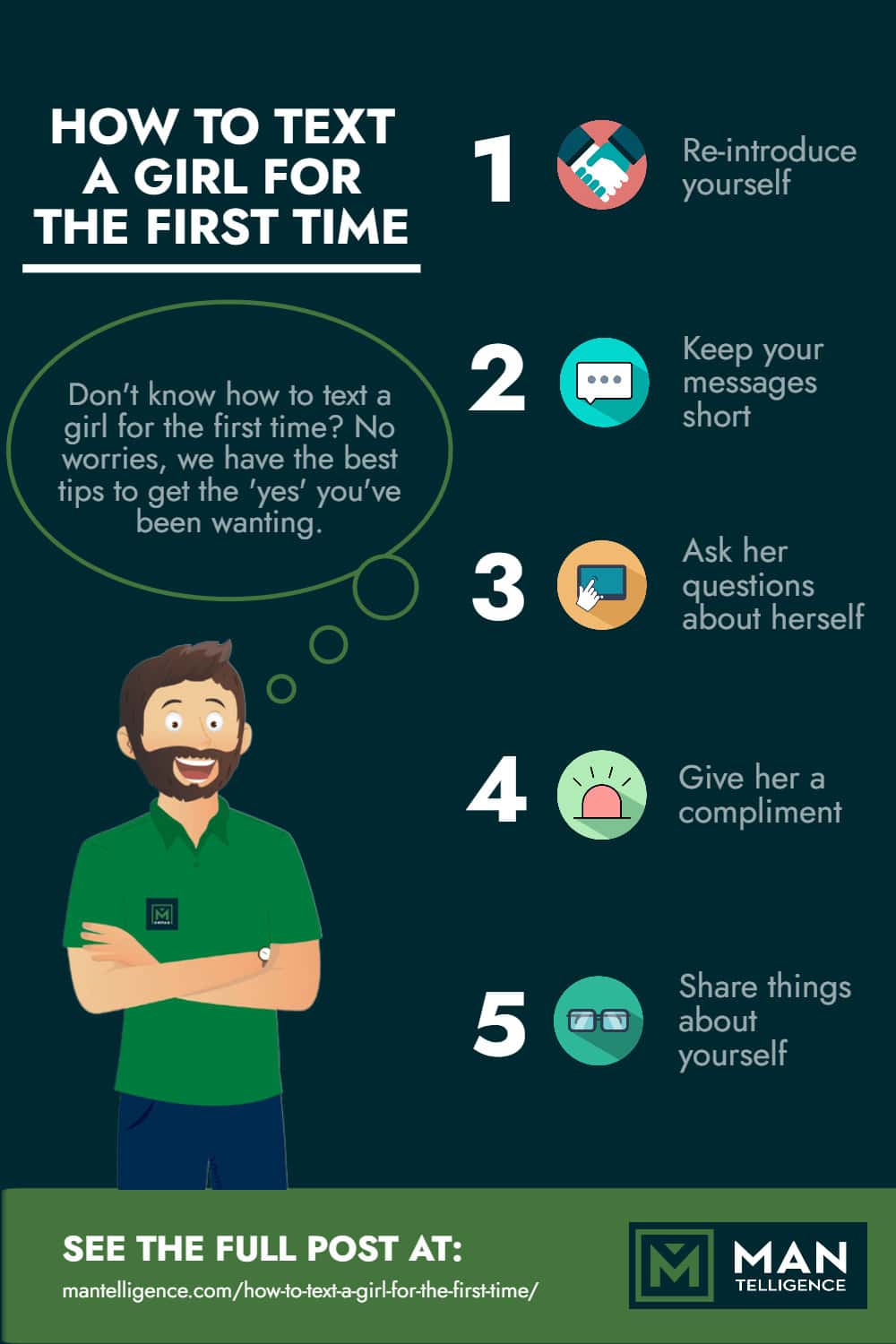 Infographic - How to Text a Girl for the First Time