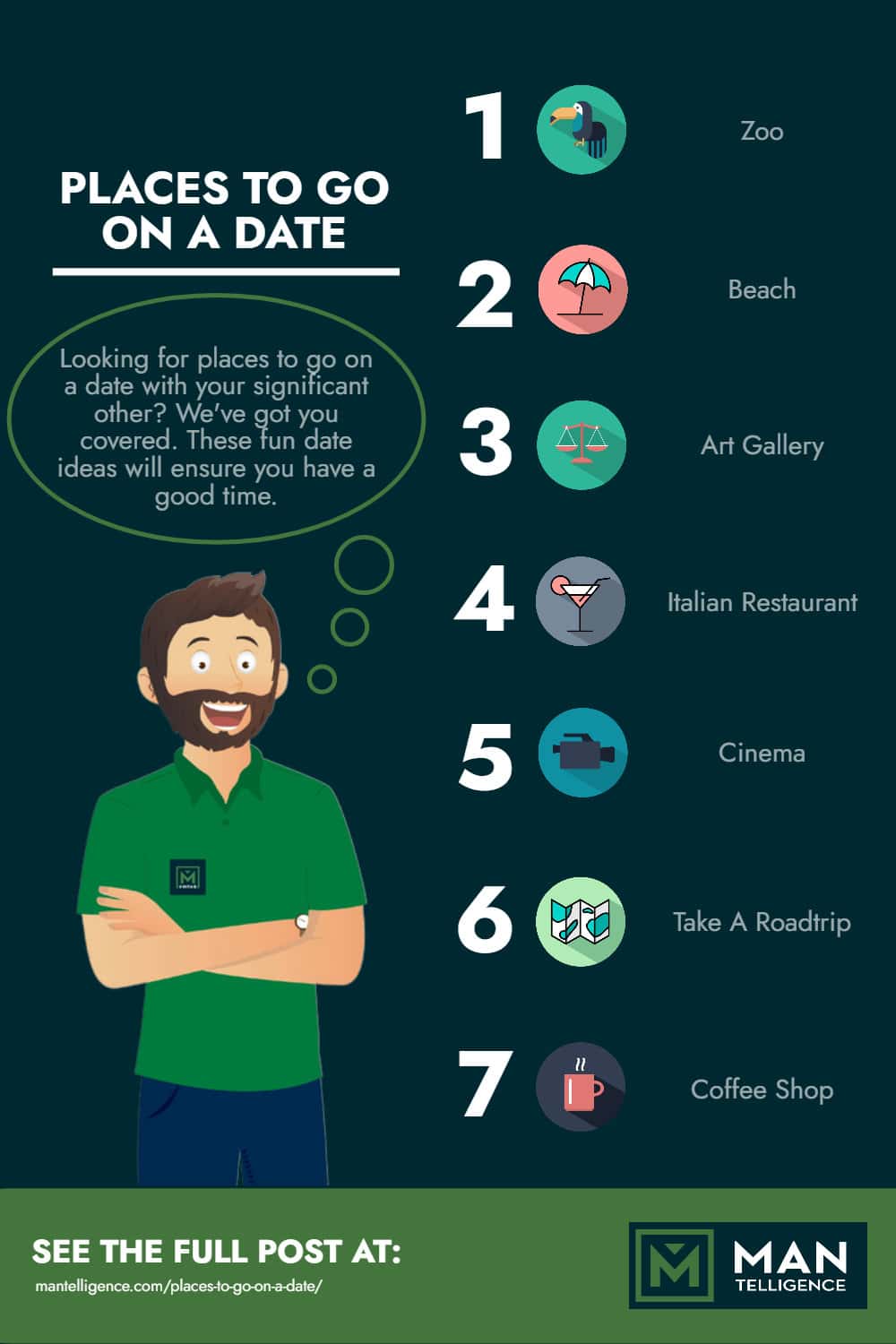 places to go on a date - Infographic