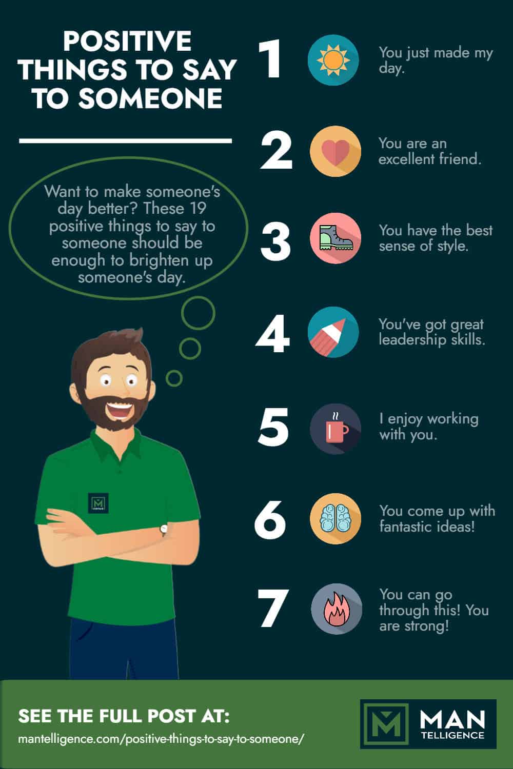 Positive Things To Say To Someone - Infographics