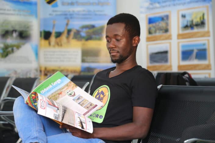 A man reading a book