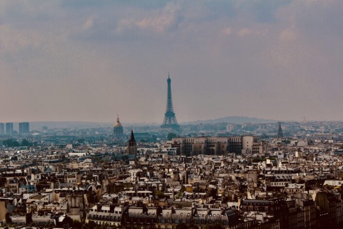 Eiffel tower from a distance