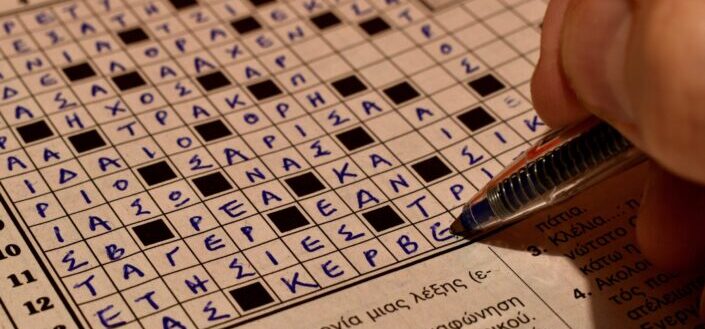 crossword, puzzle, letters