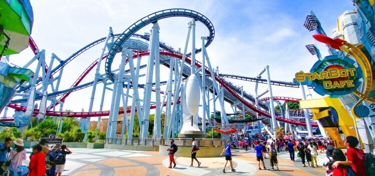 group of people in the amusement park