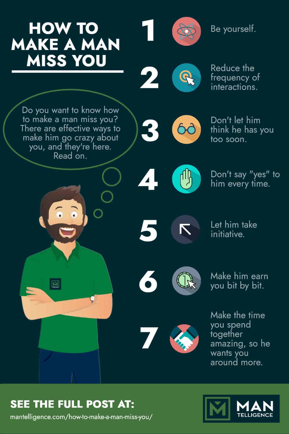 Infographic - How To Make A Man Miss You