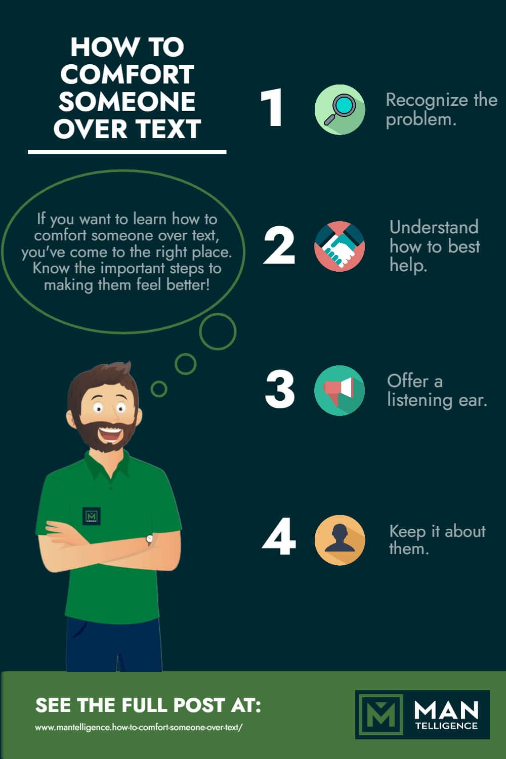 How to Comfort Someone Over Text - Infographic