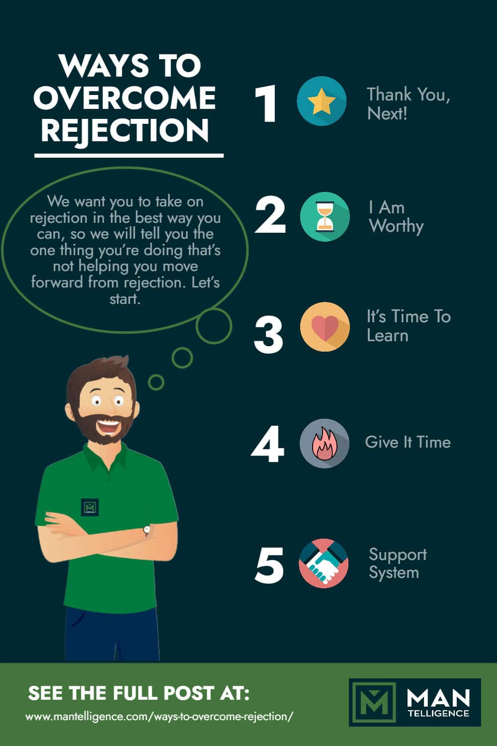 Ways To Overcome Rejection - Infographic