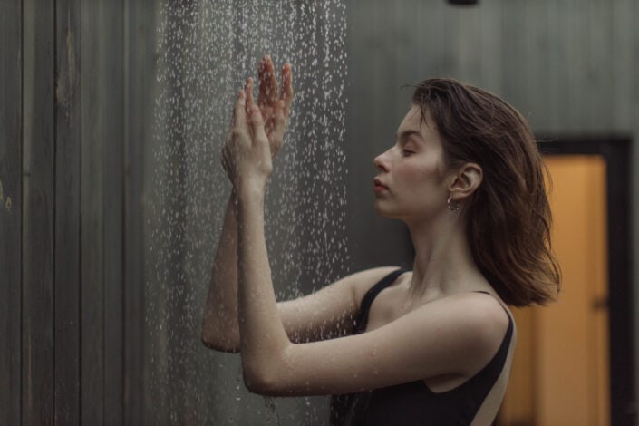 Woman Taking a Shower